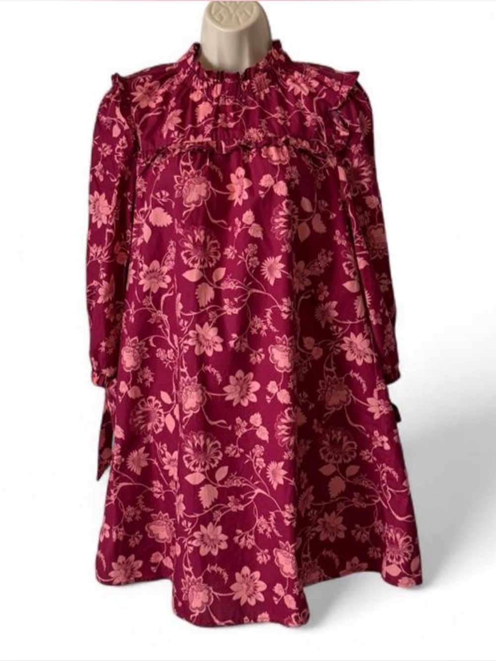 Sugarlips‎ Mulberry Floral Smocked Yoke Mini Dress, Women's Size